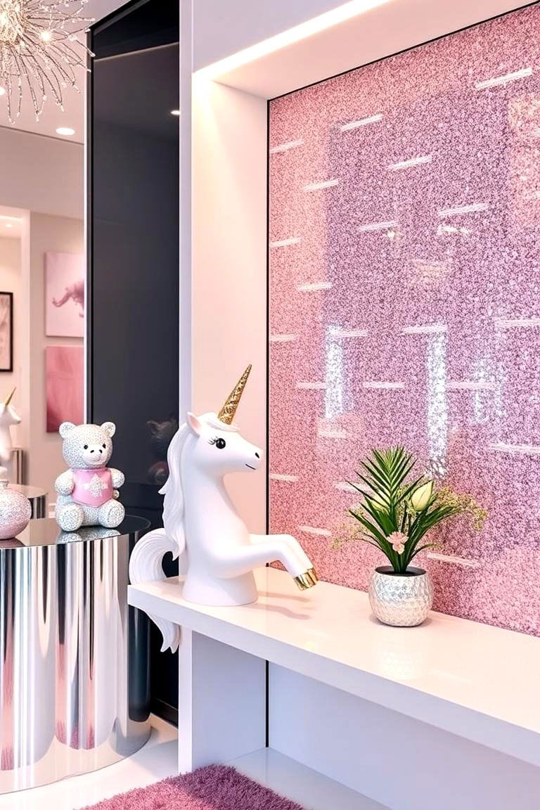 Sparkling Magic Accents - 24 Unicorn Bedroom Ideas