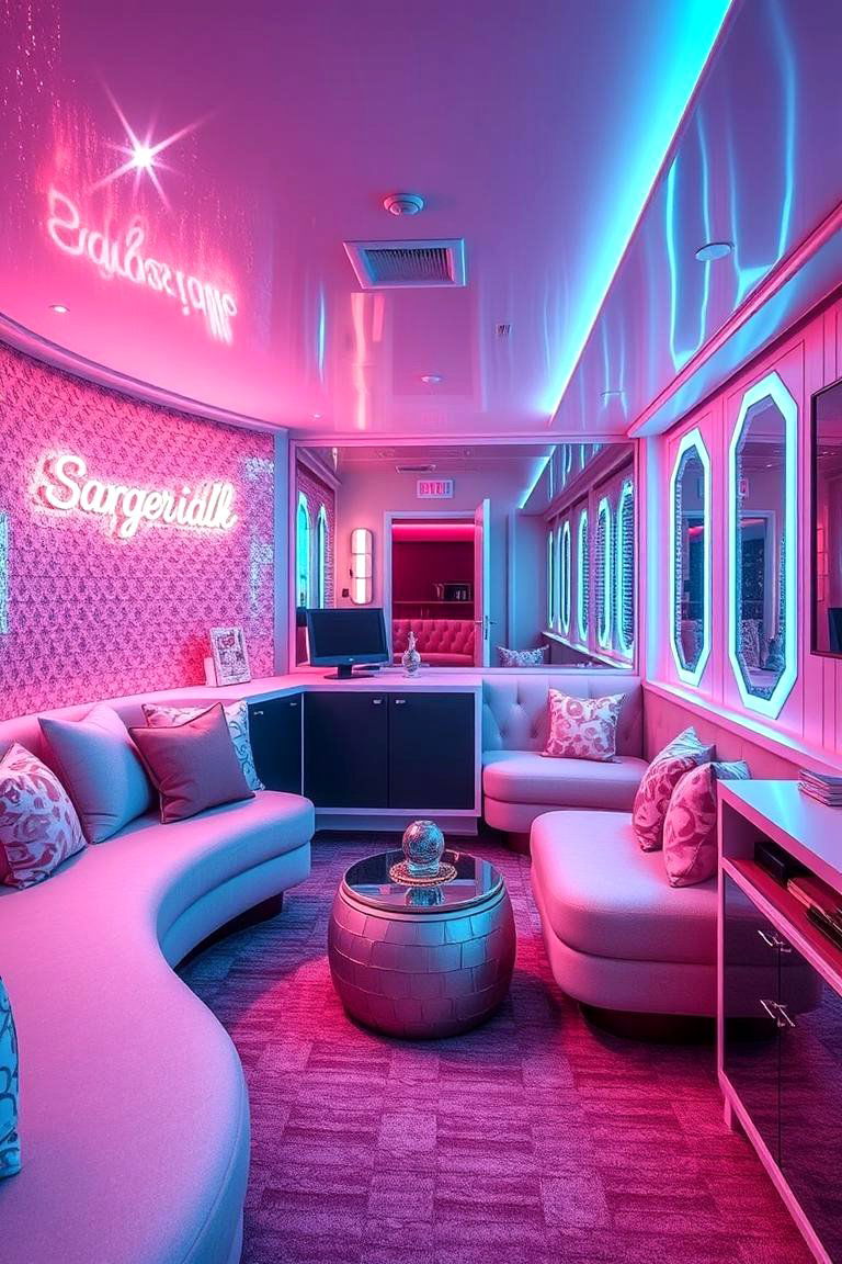 Sparkling Pink Lounge - 24 Barbie Room Ideas