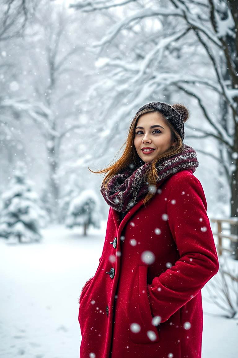 Sparkling Snowfall Backdrop - 24 Winter Wedding Ideas