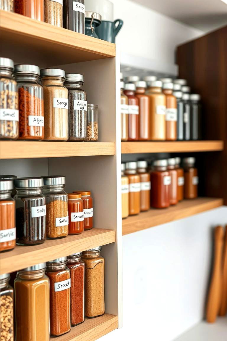 Spice It Up Creating a Mini Spice Rack - 24 Open Shelving Kitchen Ideas