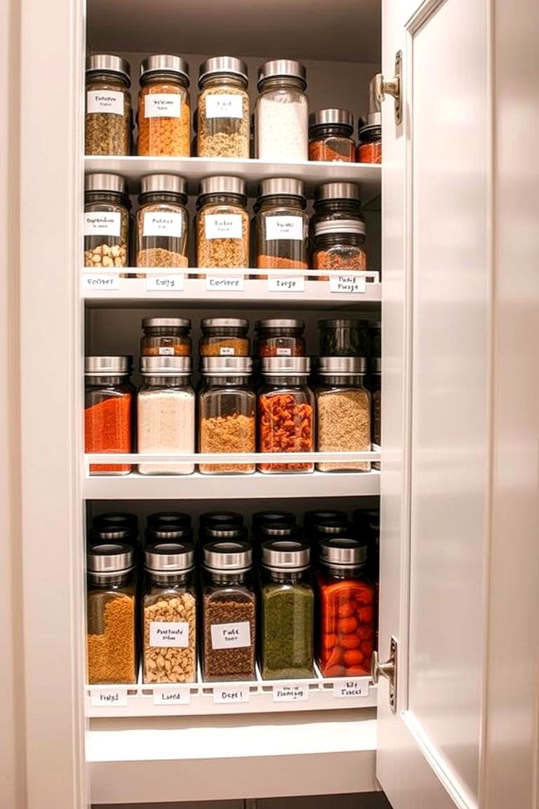 Spice Rack for Easy Seasoning Storage - 24 Larder Cupboard and Pantry Ideas for Your Kitchen