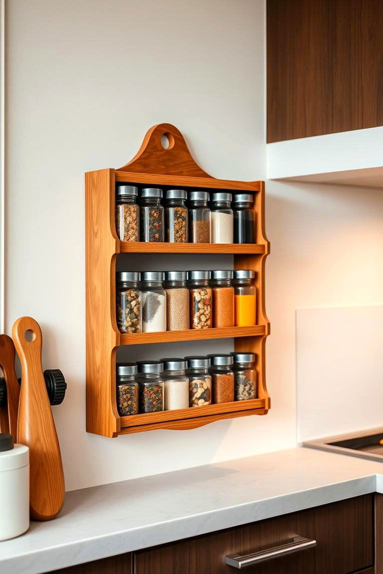 Spice Rack with Character - 24 Retro Kitchen Ideas
