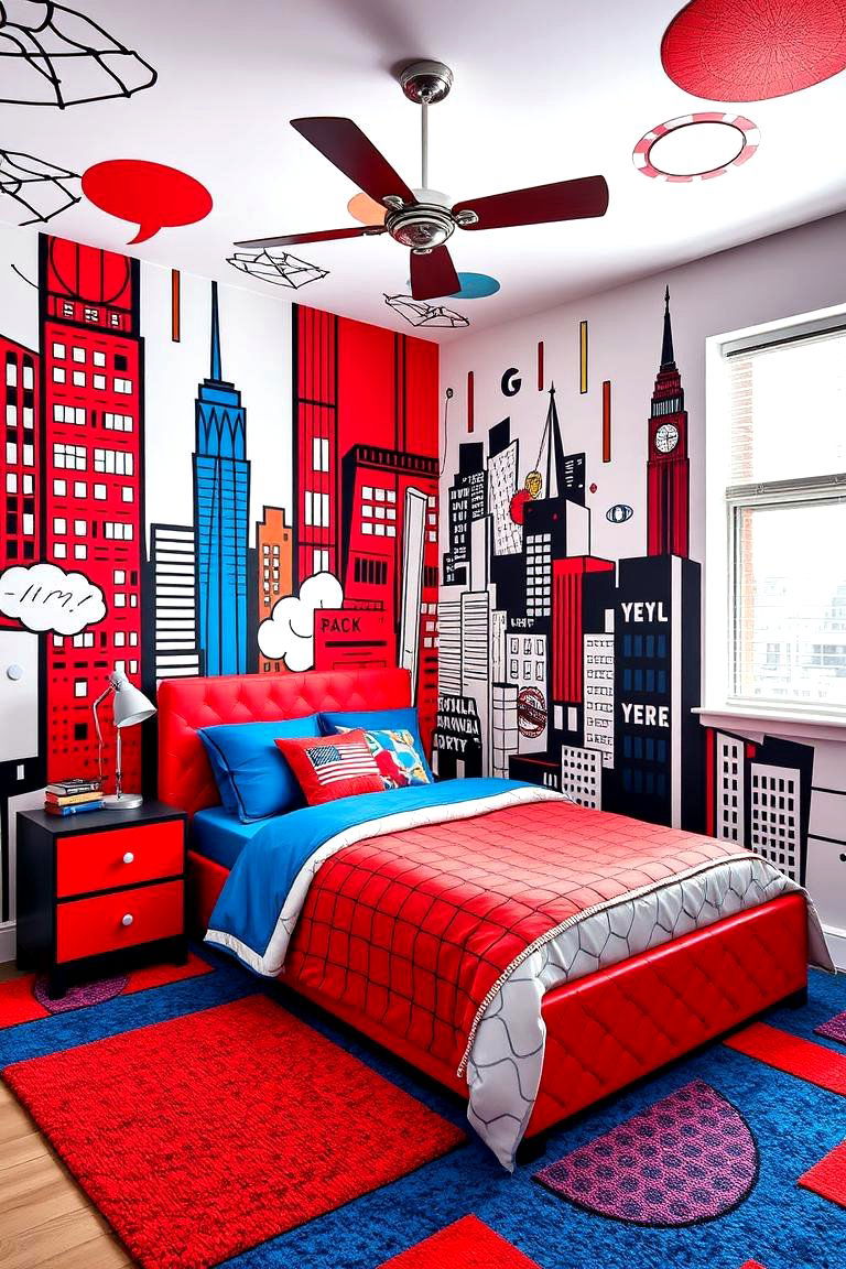 Spider Mans Urban Adventure - 24 Marvel Bedroom Ideas