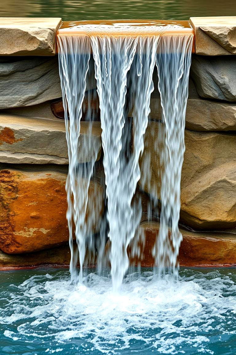 Spillway Pool Waterfall - 24 Small Pool Waterfall Ideas
