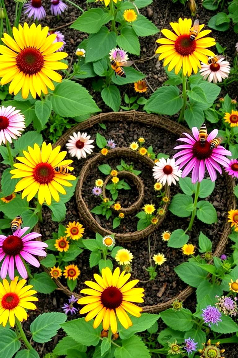 Spiral Garden for Pollinators - 24 Spiral Garden Design Ideas