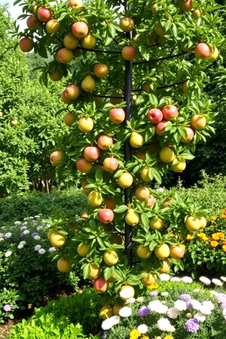 Spiral Garden with Fruit Trees - 24 Spiral Garden Design Ideas