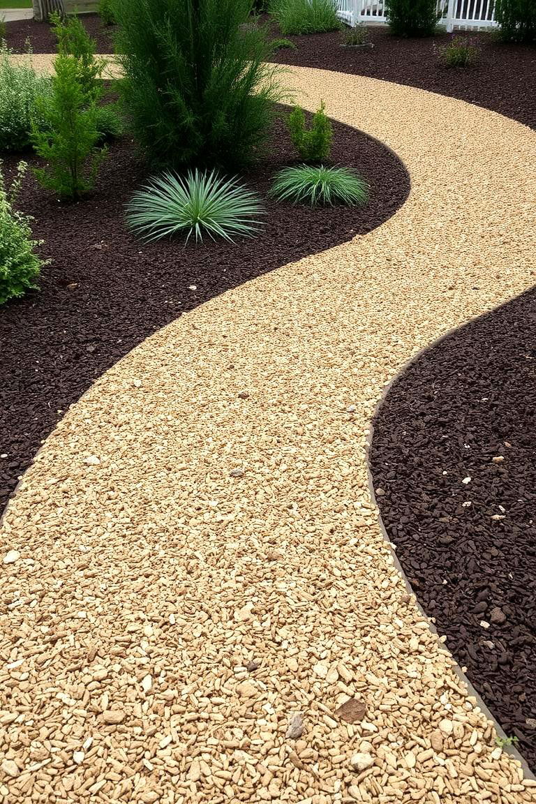 Spiral Mulch Pathway - 24 Mulch Pathway Ideas