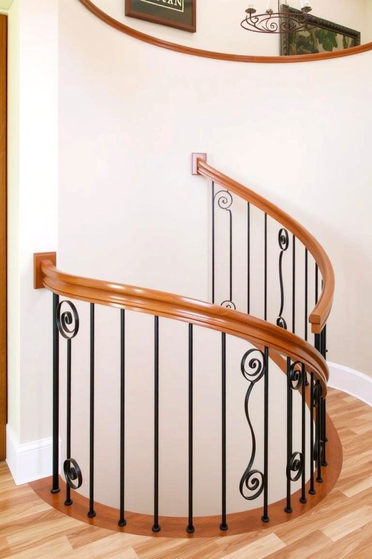 Spiral Staircase Railings for an Elegant Farmhouse Look - 24 Farmhouse Rustic Stair Railing Ideas