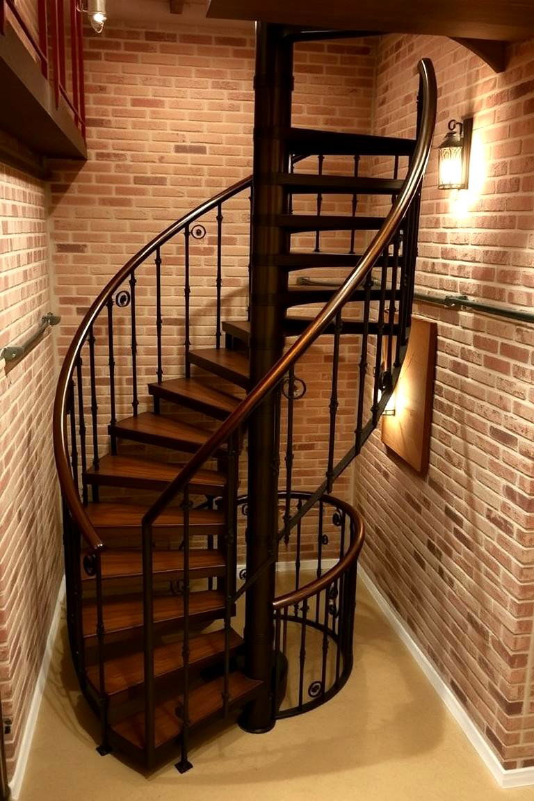 Spiral Stairs - 24 Basement Stair Ideas