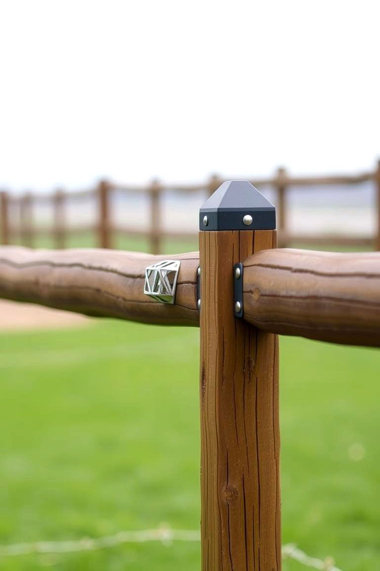 Split Rail Fence with Decorative Post Caps - 24 Split Rail Fence Ideas