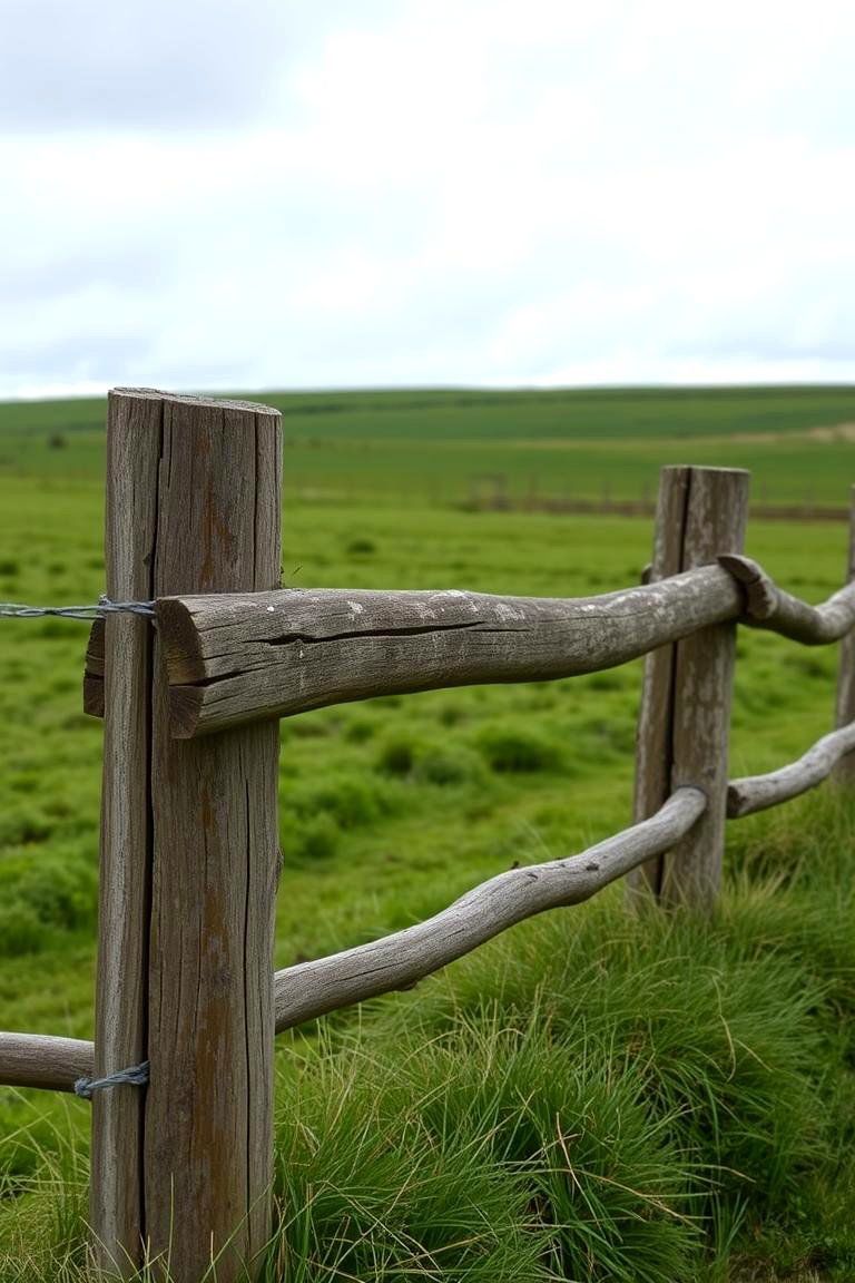 Split Rail Fence with Stone Posts - 24 Split Rail Fence Ideas