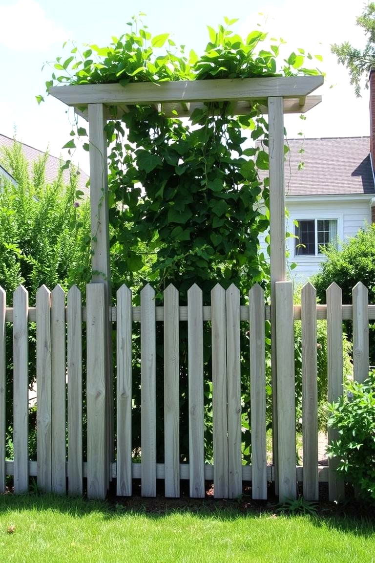 Split Rail Fence with Trellis - 24 Split Rail Fence Ideas