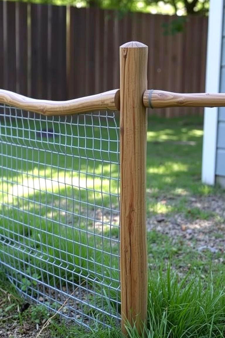 Split Rail Fence with Wire Mesh - 24 Split Rail Fence Ideas