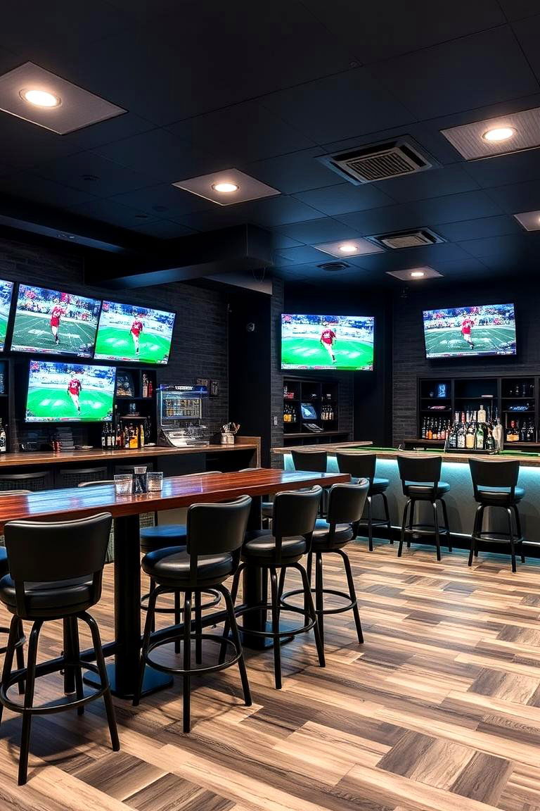 Sports Bar Man Cave - 24 Man Cave Design Ideas