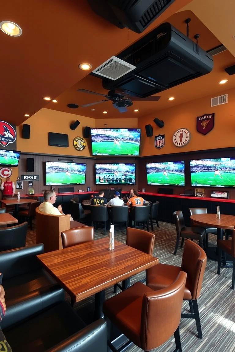 Sports Fan Media Den - 24 Media Room Ideas