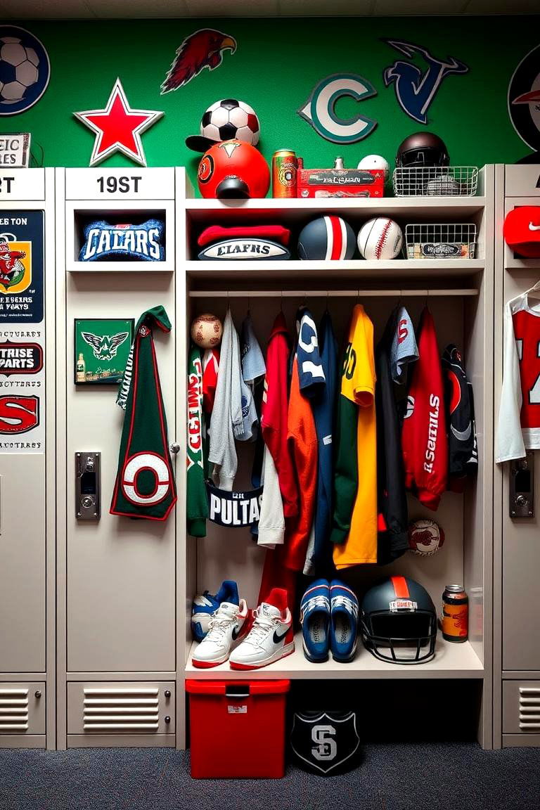 Sports Fan Themes - 24 Locker Decor Ideas