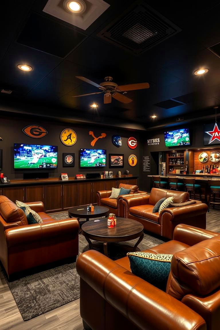 Sports Lounge Man Cave - 24 Man Cave Design Ideas