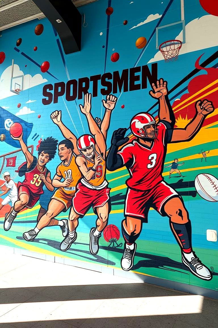 Sportsmanship and Teamwork - 24 School Mural Ideas