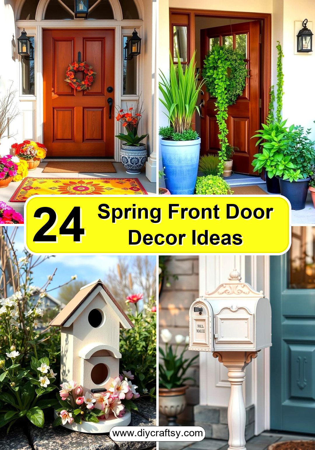 Spring Front Door Decor Ideas
