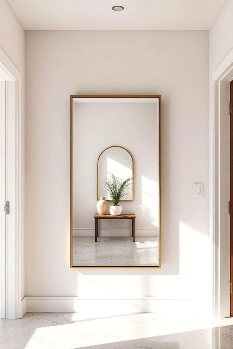 Square Mirror with Slim Frame - 24 Entryway Mirror Ideas