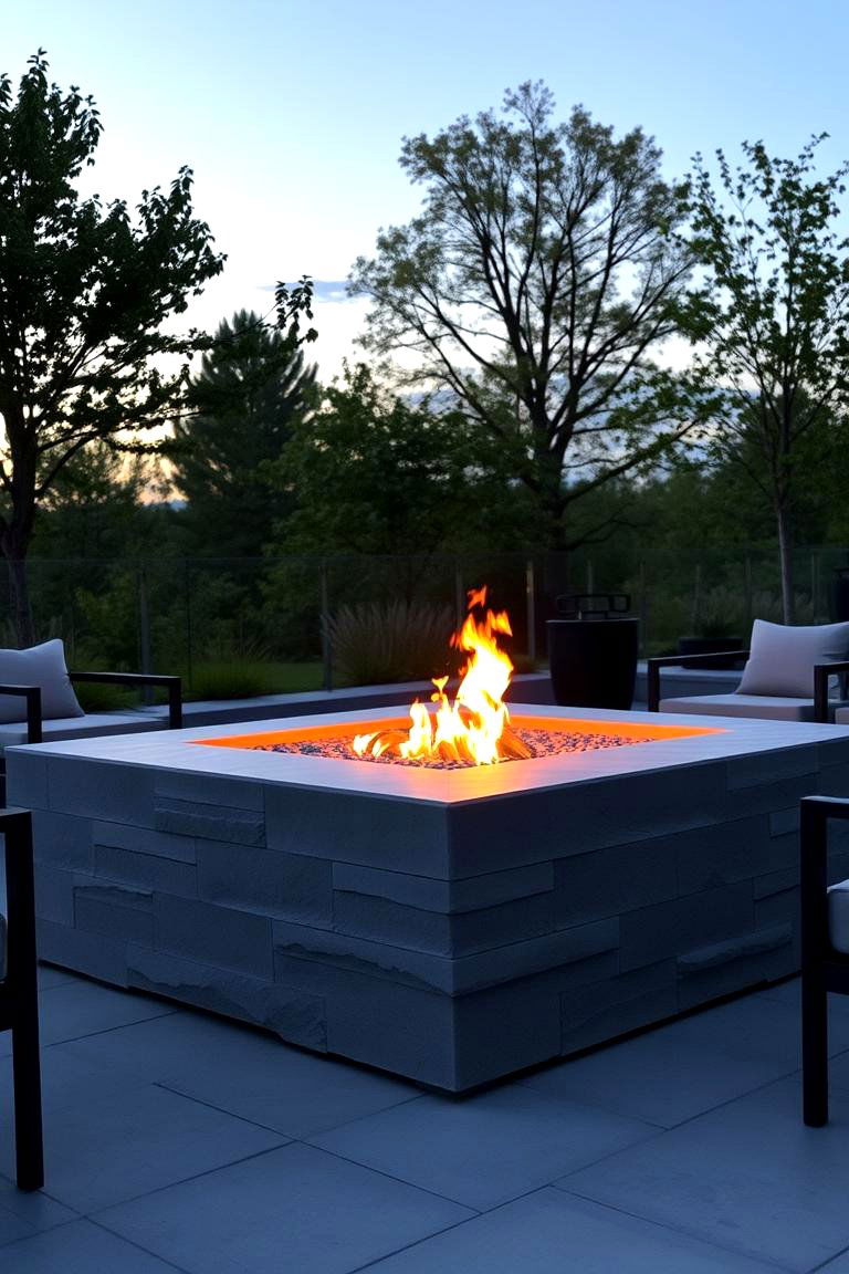 Square Stone Fire Pit - 24 Stone Fire Pit Ideas
