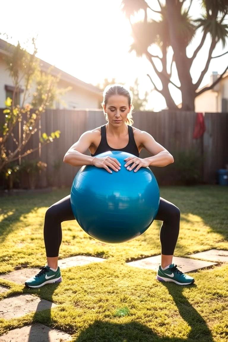 Stability Ball Station - 24 Outdoor Gym Ideas