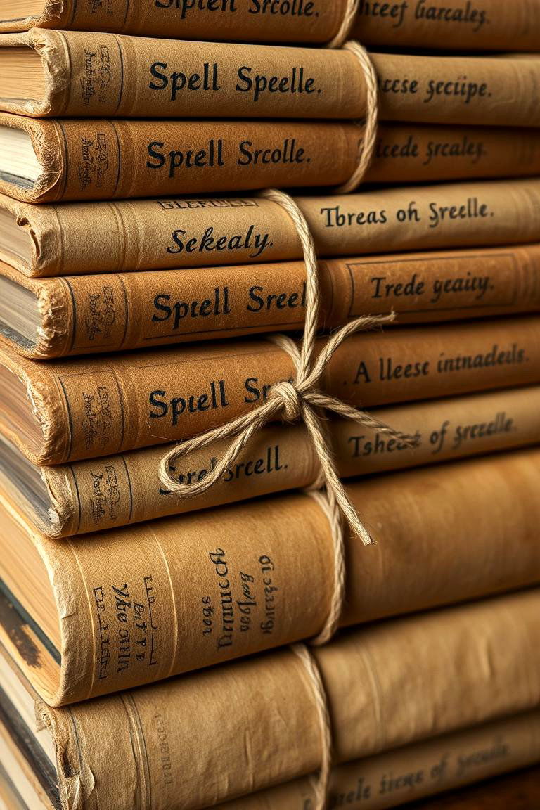 Stack of Spellbinding Spell Books - 24 Harry Potter Decor Ideas