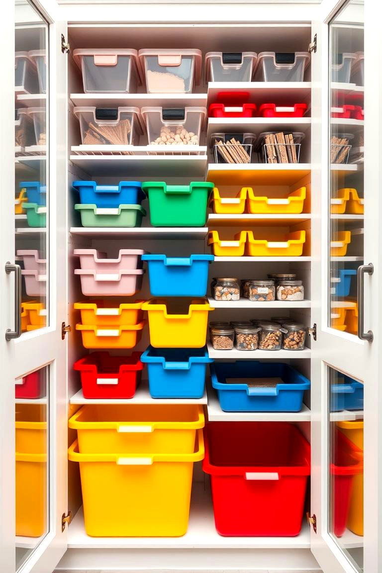 Stackable Bins for Customizable Storage - 24 cabinet storage ideas