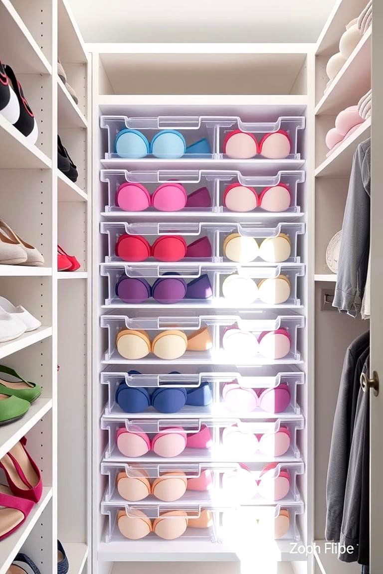 Stackable Bra Bins - 24 Bra Storage Ideas