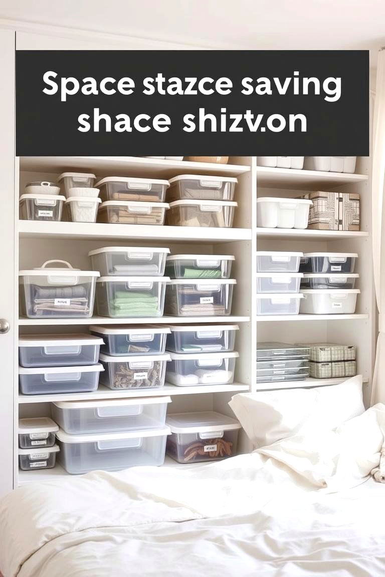 Stackable Containers for Efficient Organization - 24 Bedroom Storage Ideas