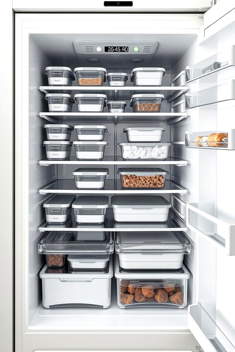 Stackable Containers - 24 Fridge Organization Ideas