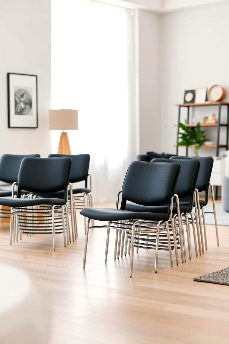 Stackable Floor Chairs for Easy Setup - 24 Floor Seating Ideas