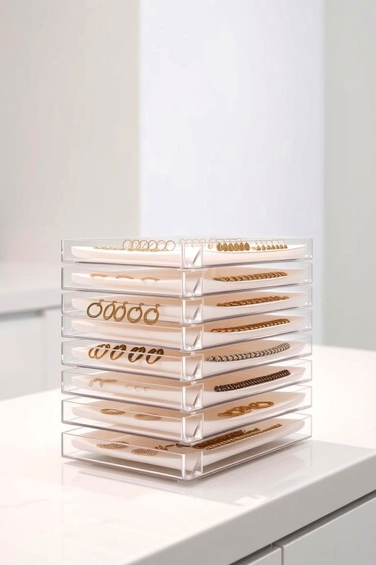 Stackable Modular Organizer - 24 Earring Storage Ideas