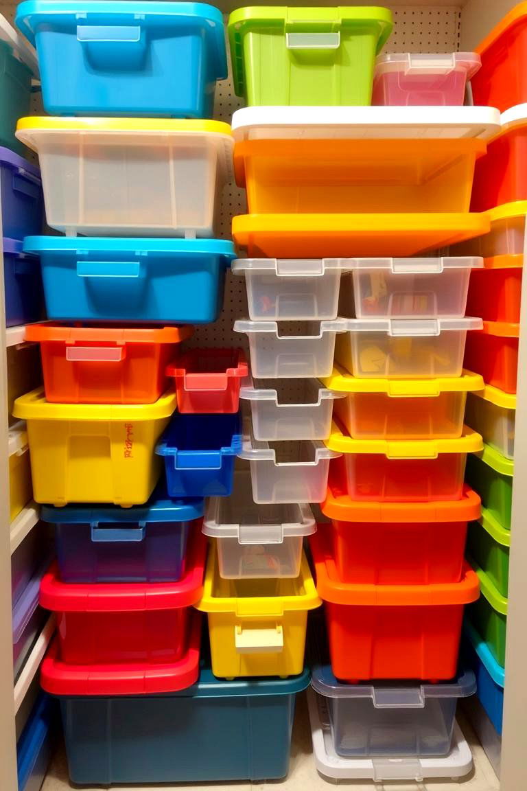Stackable Plastic Bins - 24 Seed Storage Ideas