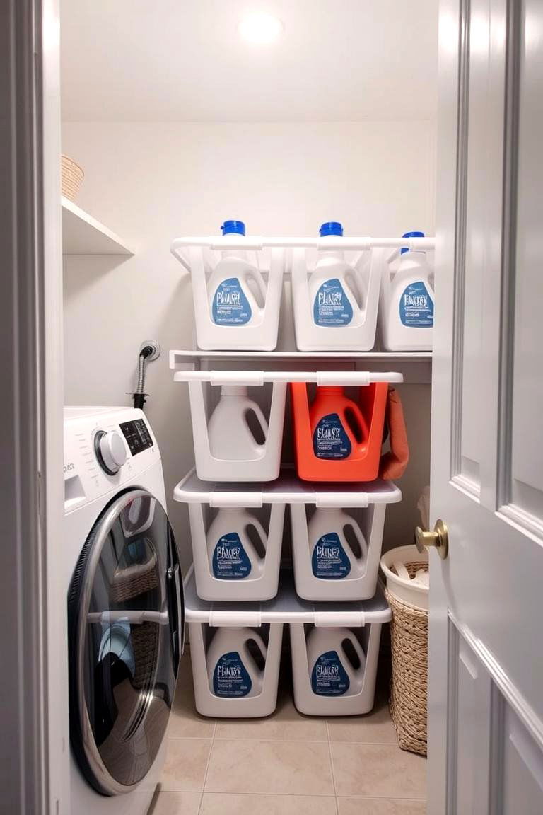 Stackable Storage Bins for Detergents - 24 Laundry Detergent Storage Ideas