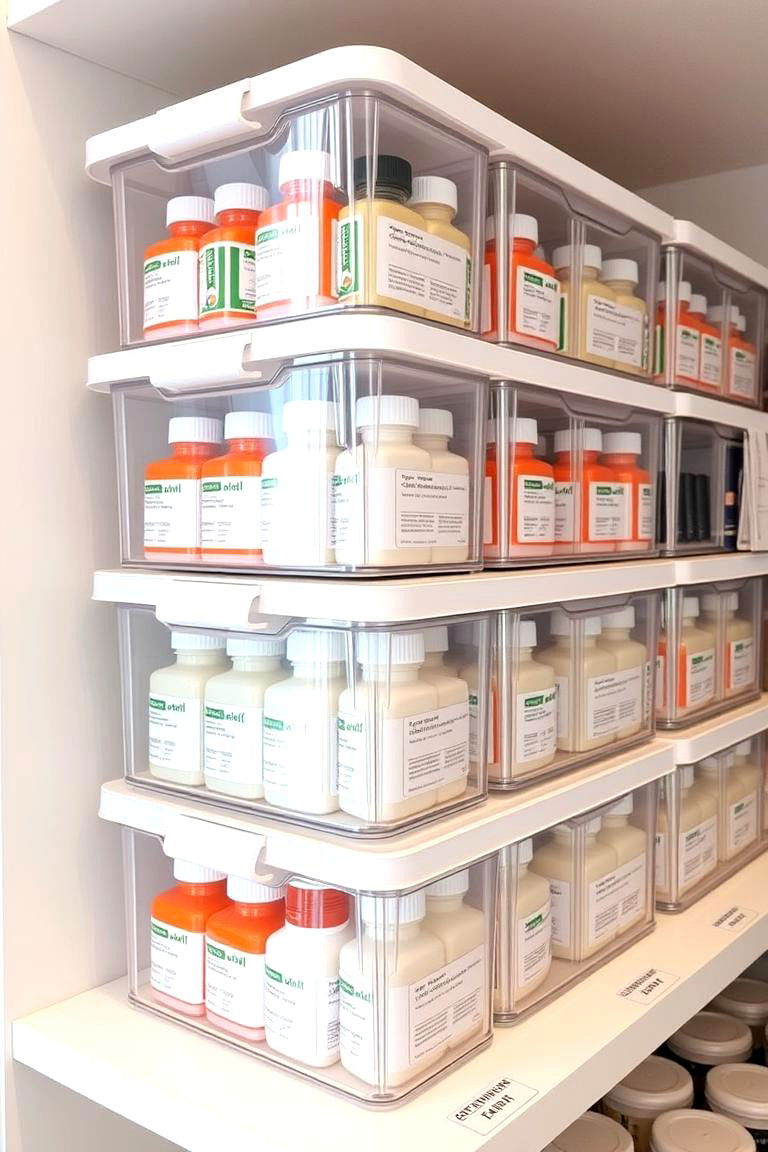 Stackable Storage Boxes - 24 Medicine Storage Ideas