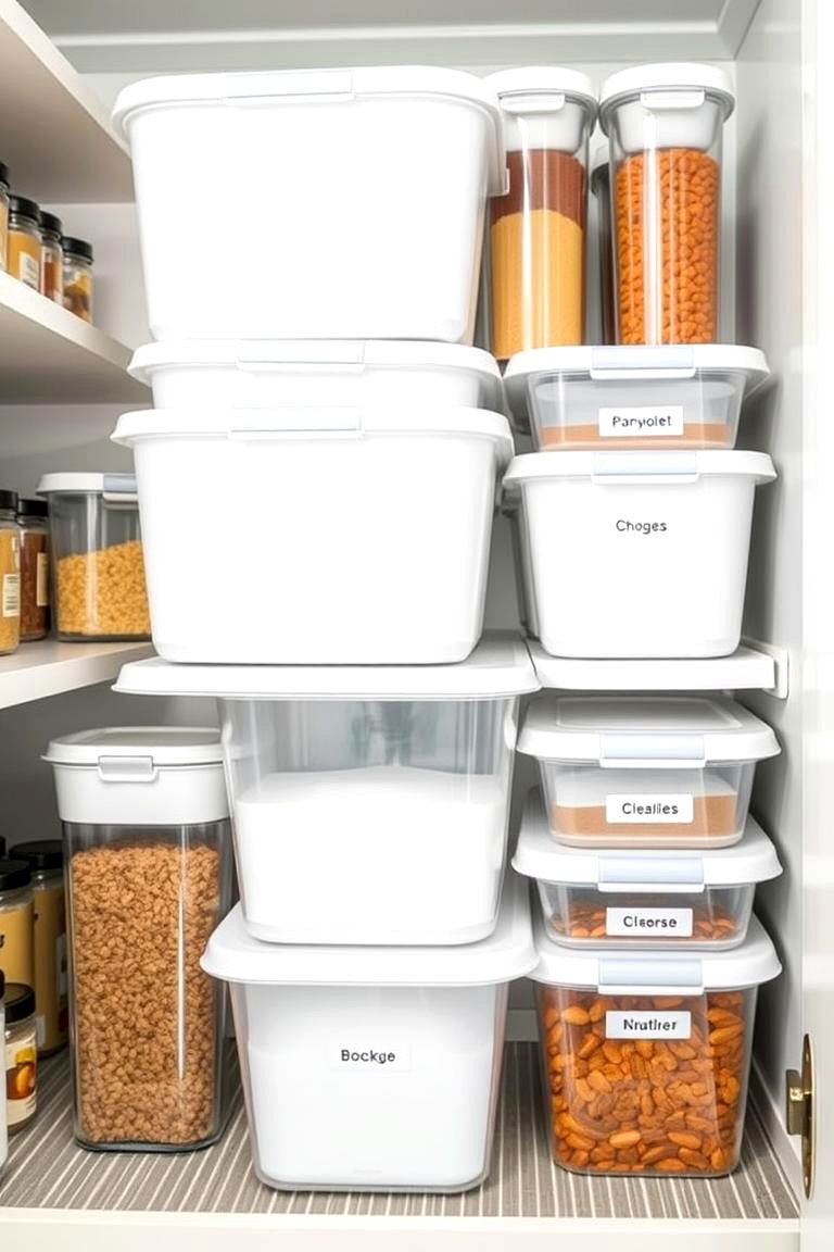 Stackable Storage Containers - 24 Small Kitchen Storage Ideas