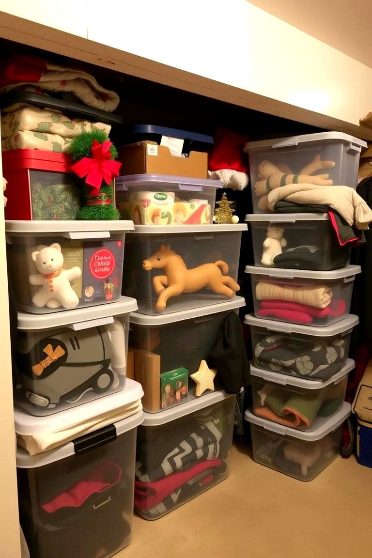 Stackable Storage Containers for Versatility - 24 Basement Storage Ideas