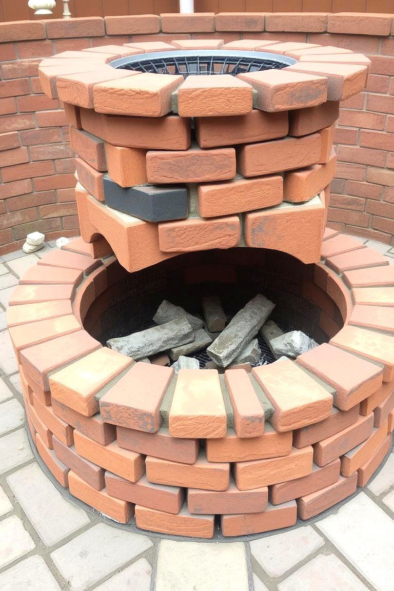 Stacked Brick Fire Pit - 24 Brick Fire Pit Ideas