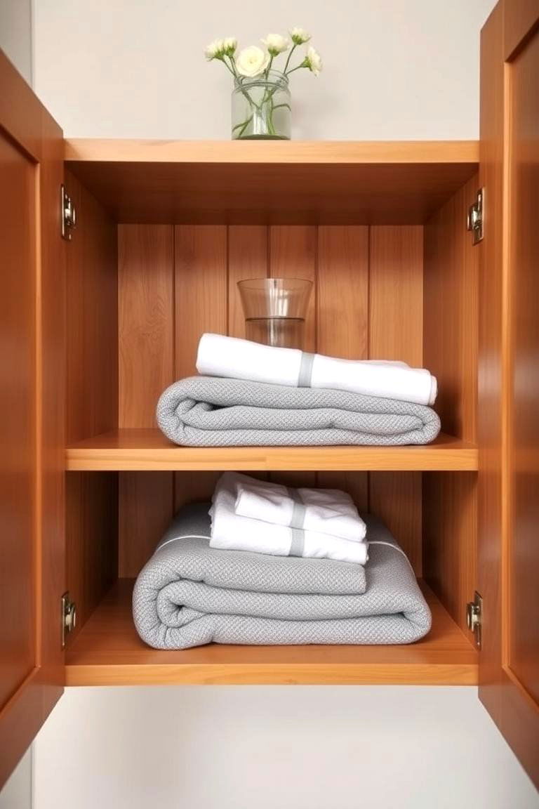 Stacked Serenity on a Shelf - 24 Towel Display Ideas