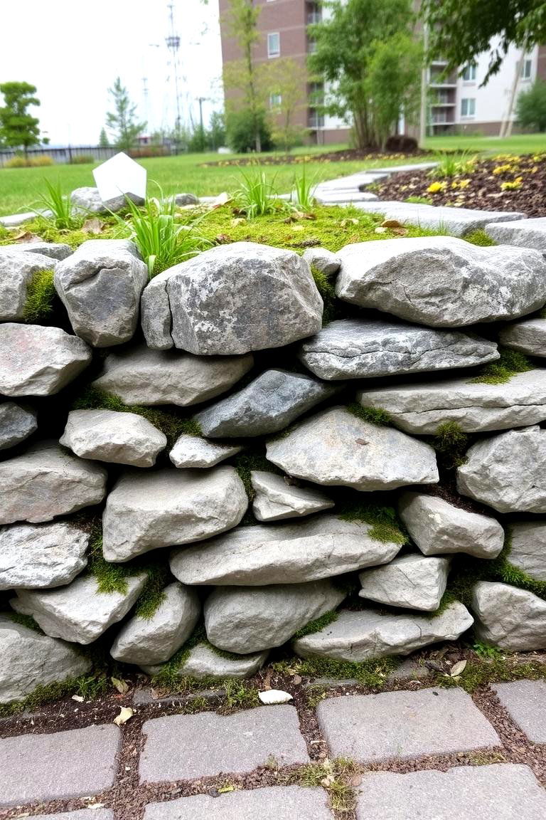 Stacked Stone or Rock Wall - 24 Small Garden Fence Ideas