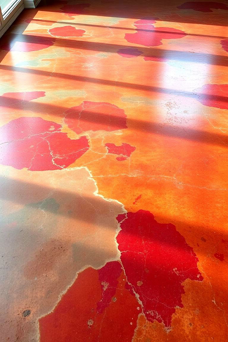 Stained Concrete Floor - 24 Types of Concrete Floor Finishes