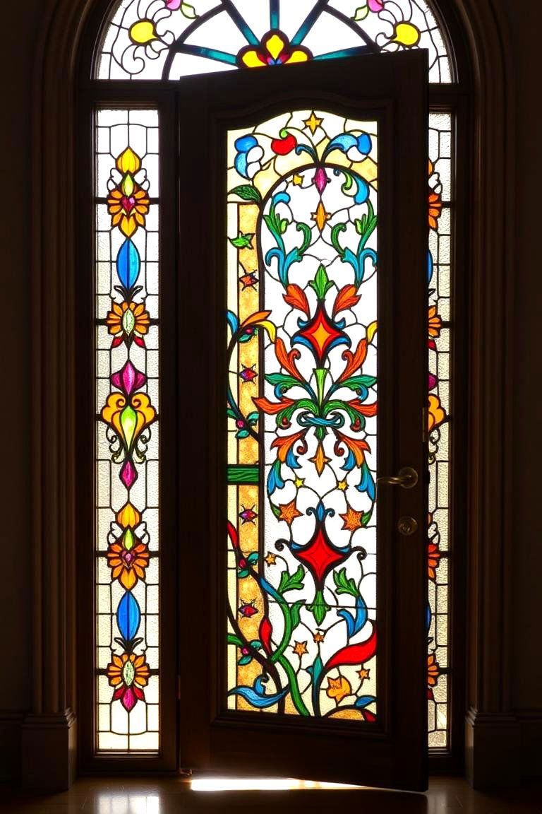 Stained Glass Accent Door - 24 Glass Front Doors Ideas