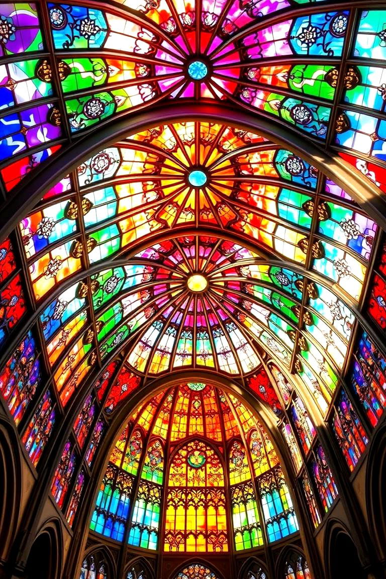 Stained Glass Masterpiece - 24 Cathedral Ceiling Ideas