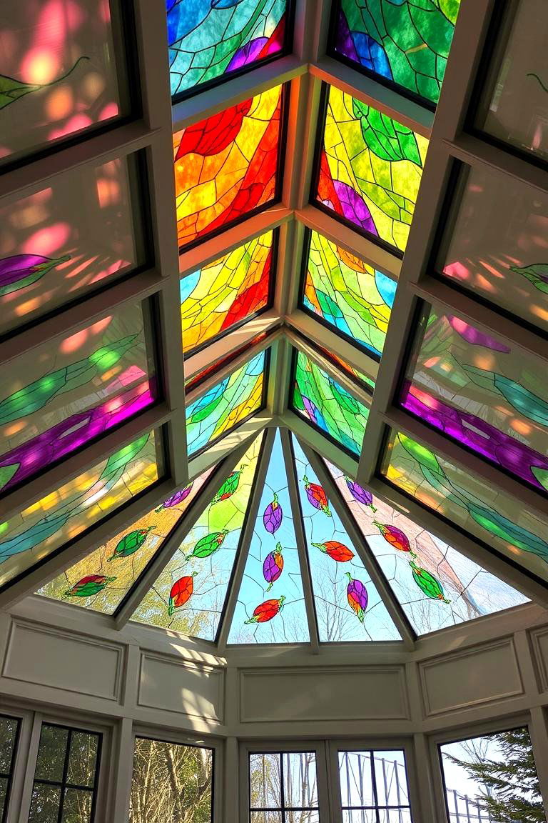 Stained Glass Windows - 24 Accent Ceiling Ideas