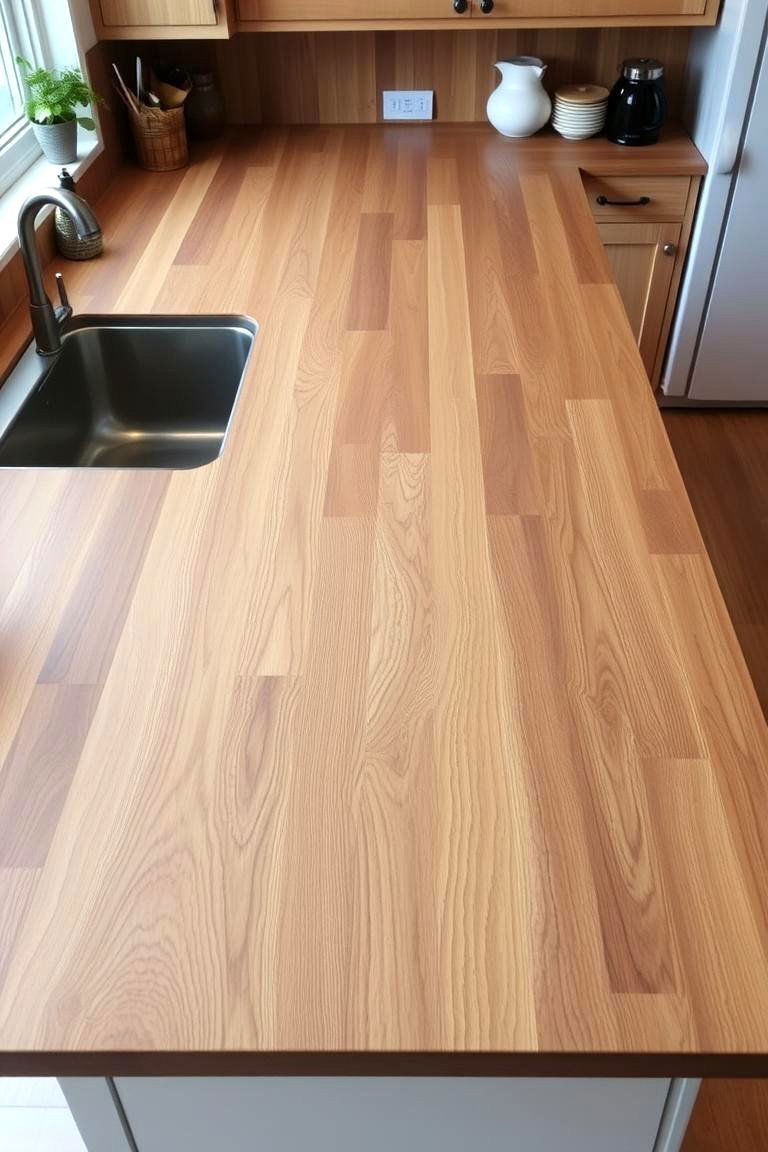 Stained Wood Countertop - 24 Wood Countertop Ideas
