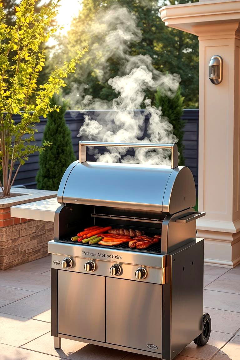 Stainless Steel BBQ Pit for Sleek Durability - 24 Bbq Pit Ideas