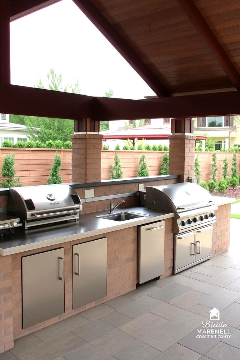 Stainless Steel Countertops - 24 Outdoor Kitchen Countertop Ideas