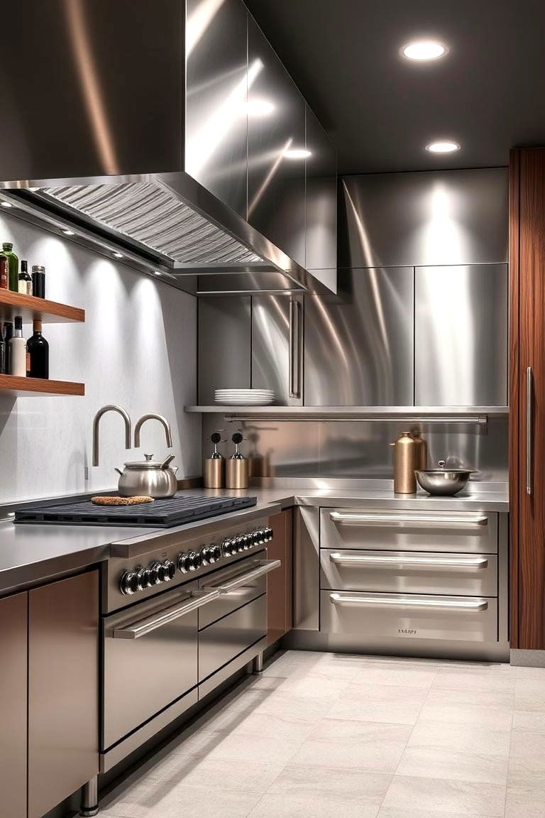Stainless Steel Finishes - 24 Barndominium Kitchen Ideas