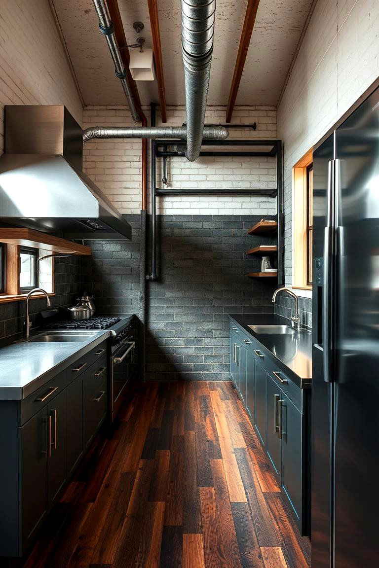 Stainless Steel Harmony - 24 Kitchen With Dark Wood Floors